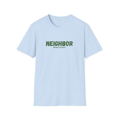 Neighbor Graphic T-Shirt — "Neighbor" Green Vintage Text Tee