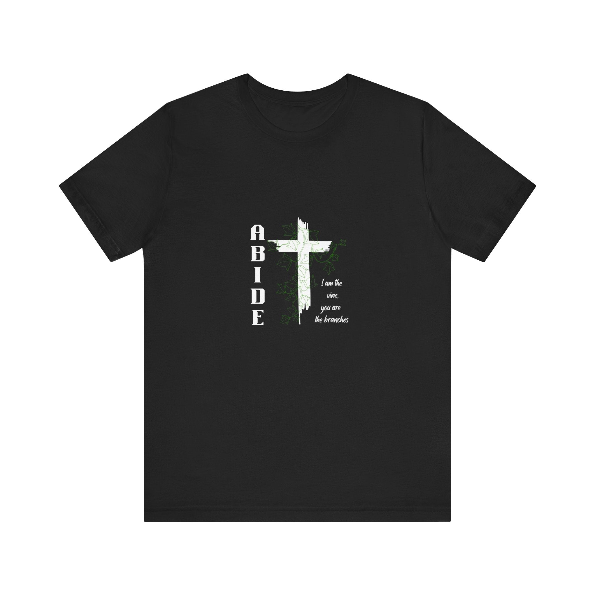 Abide Cross Tee — Christian Faith Graphic T-Shirt