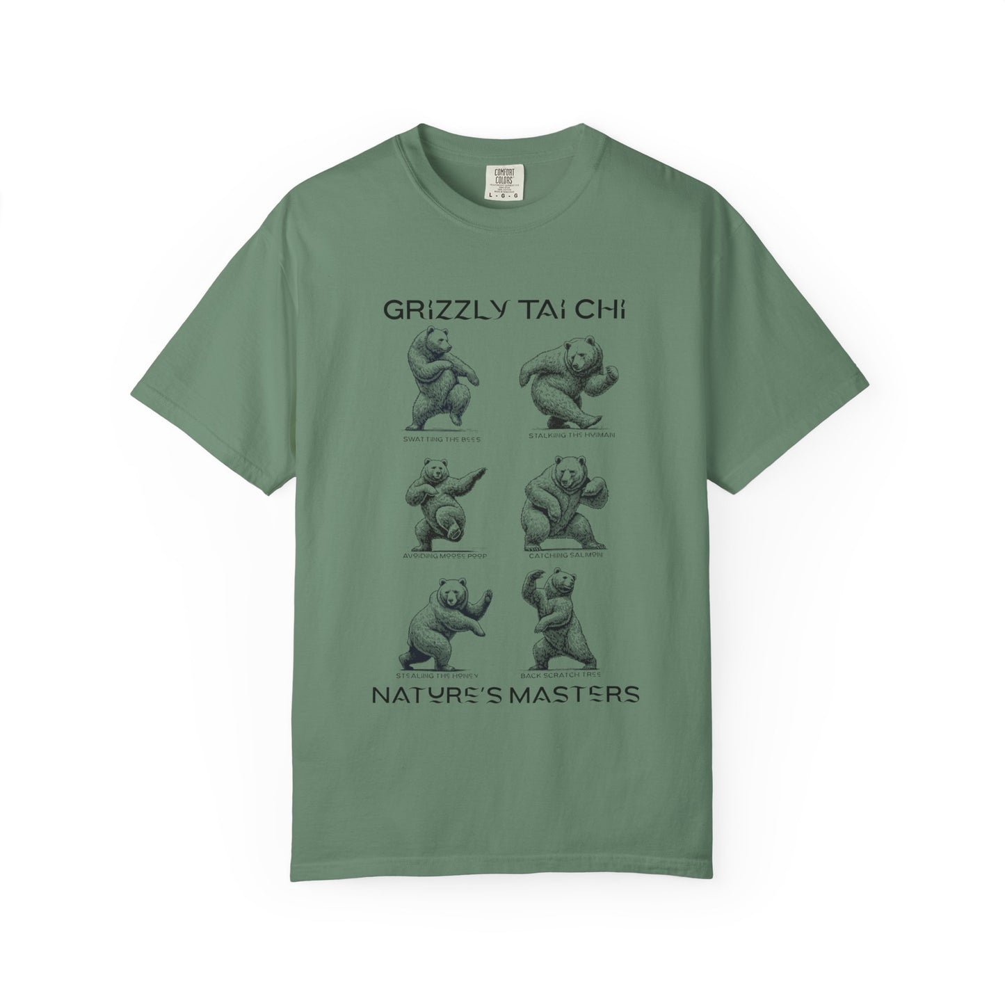 Grizzly Tai Chi Bear T-Shirt — "Nature's Masters" Graphic Tee