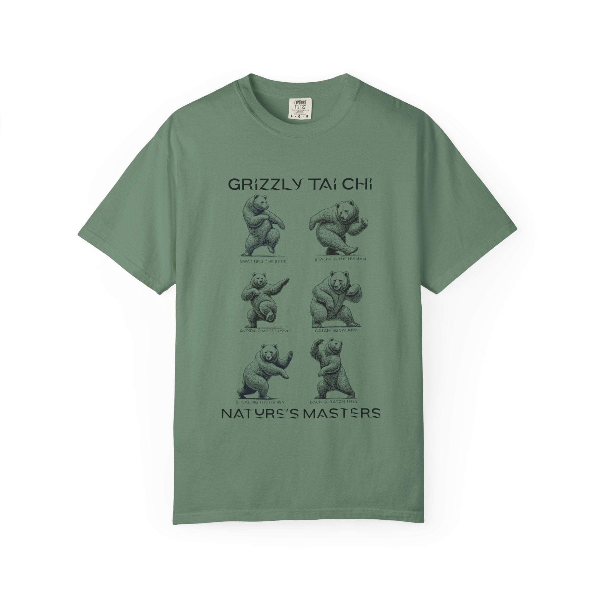 Grizzly Tai Chi Bear T-Shirt — "Nature's Masters" Graphic Tee