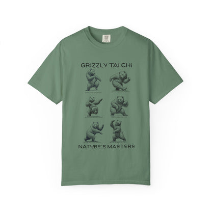 Grizzly Tai Chi Bear T-Shirt — "Nature's Masters" Graphic Tee