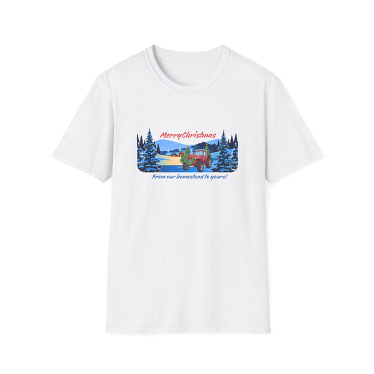 Christmas Camper T-Shirt - "Merry Christmas From Our Houseboat To Yours" Holiday Tee