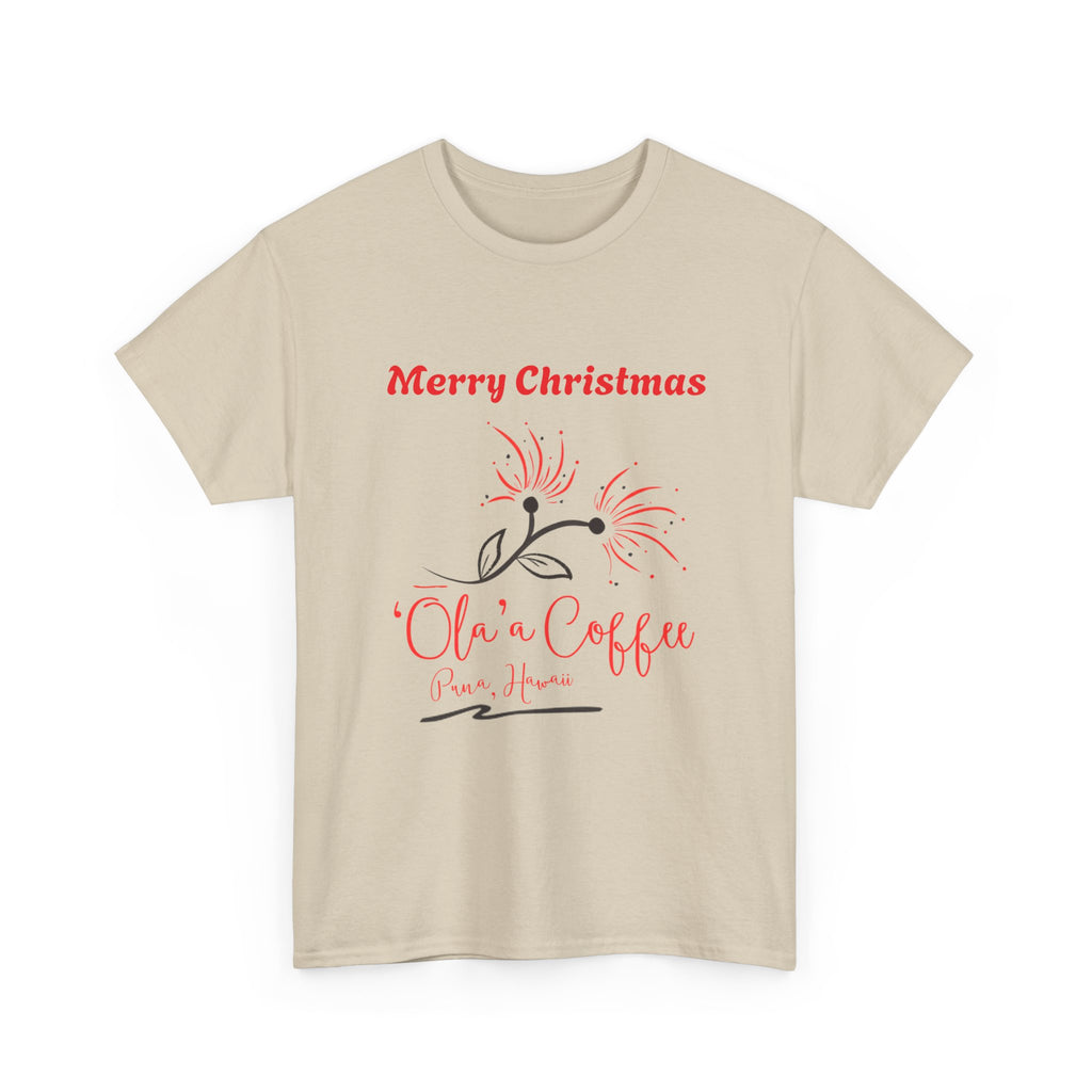 Christmas Coffee Tee - "Ola n' Coffee" Merry Christmas Holiday T-Shirt