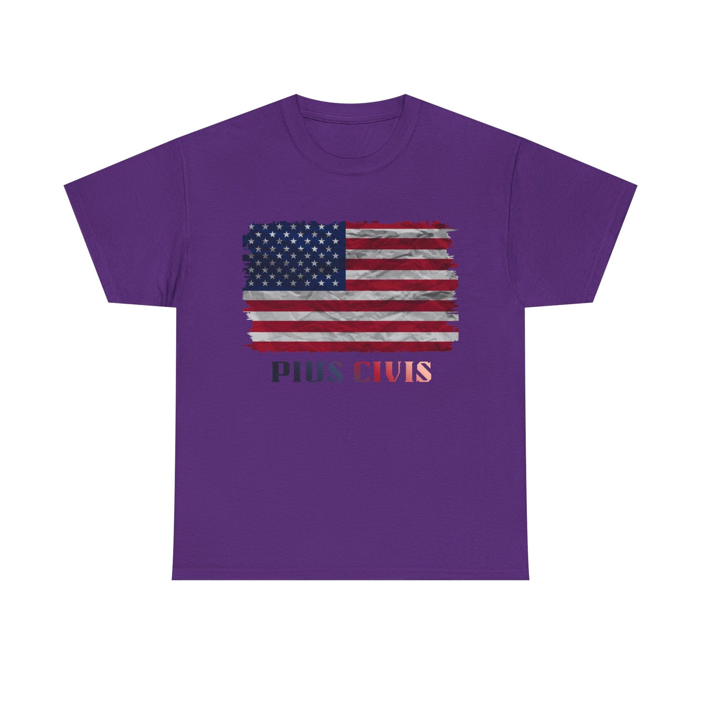 Pius Civis USA Flag - Unisex Heavy Cotton Tee