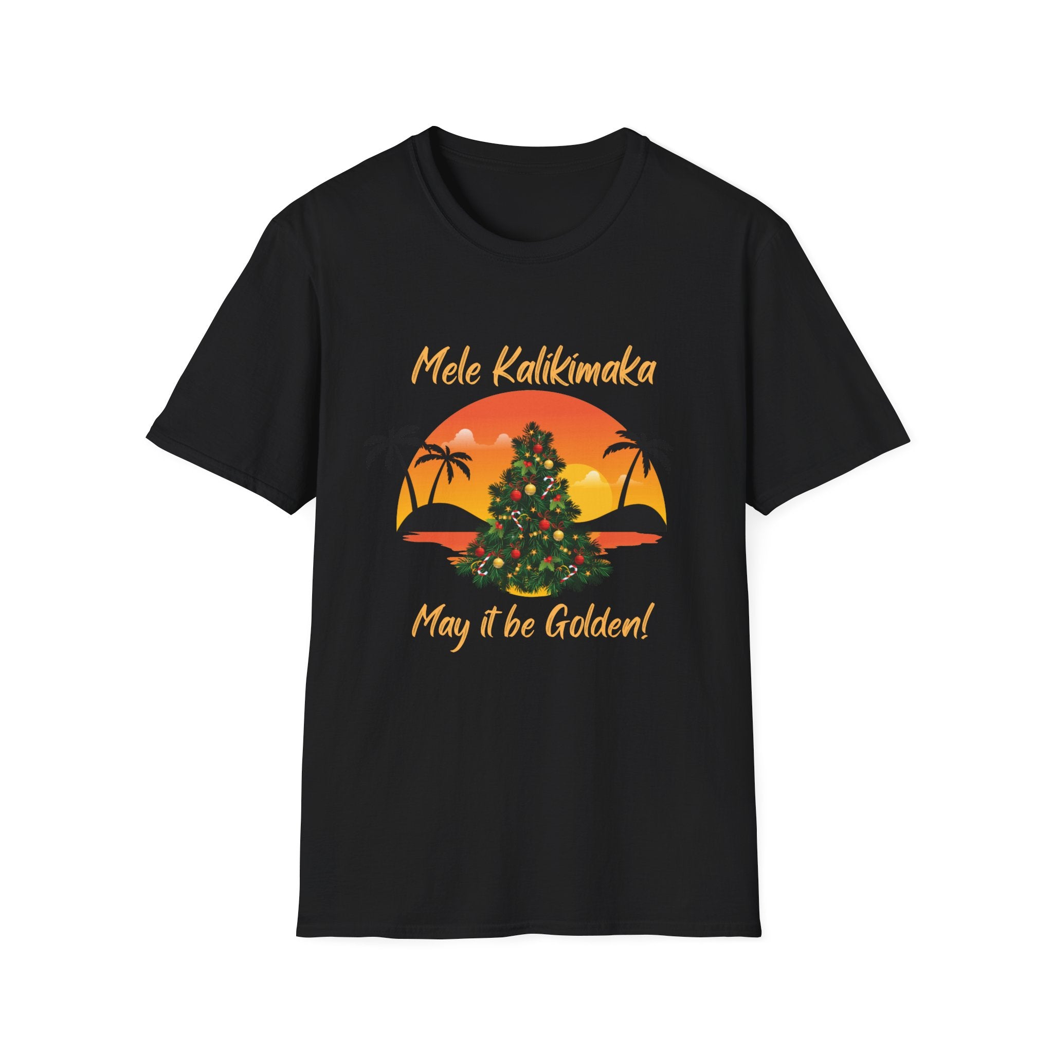 Mele Kalikimaka Christmas T-Shirt — Tropical Sunset Holiday Tee