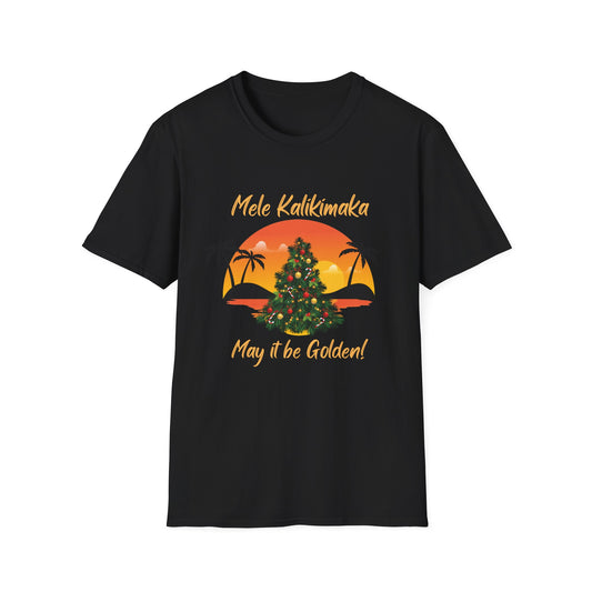 Mele Kalikimaka Christmas T-Shirt — Tropical Sunset Holiday Tee