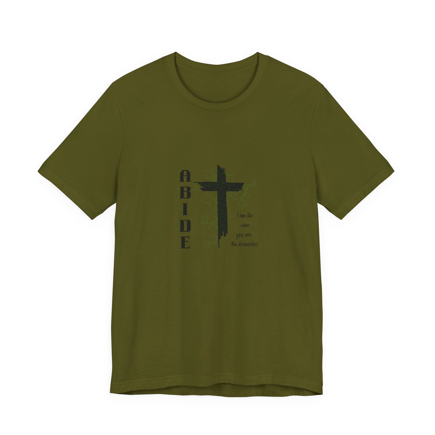 Abide Cross Tee — Christian Faith Graphic T-Shirt