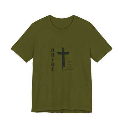 Abide Cross Tee — Christian Faith Graphic T-Shirt