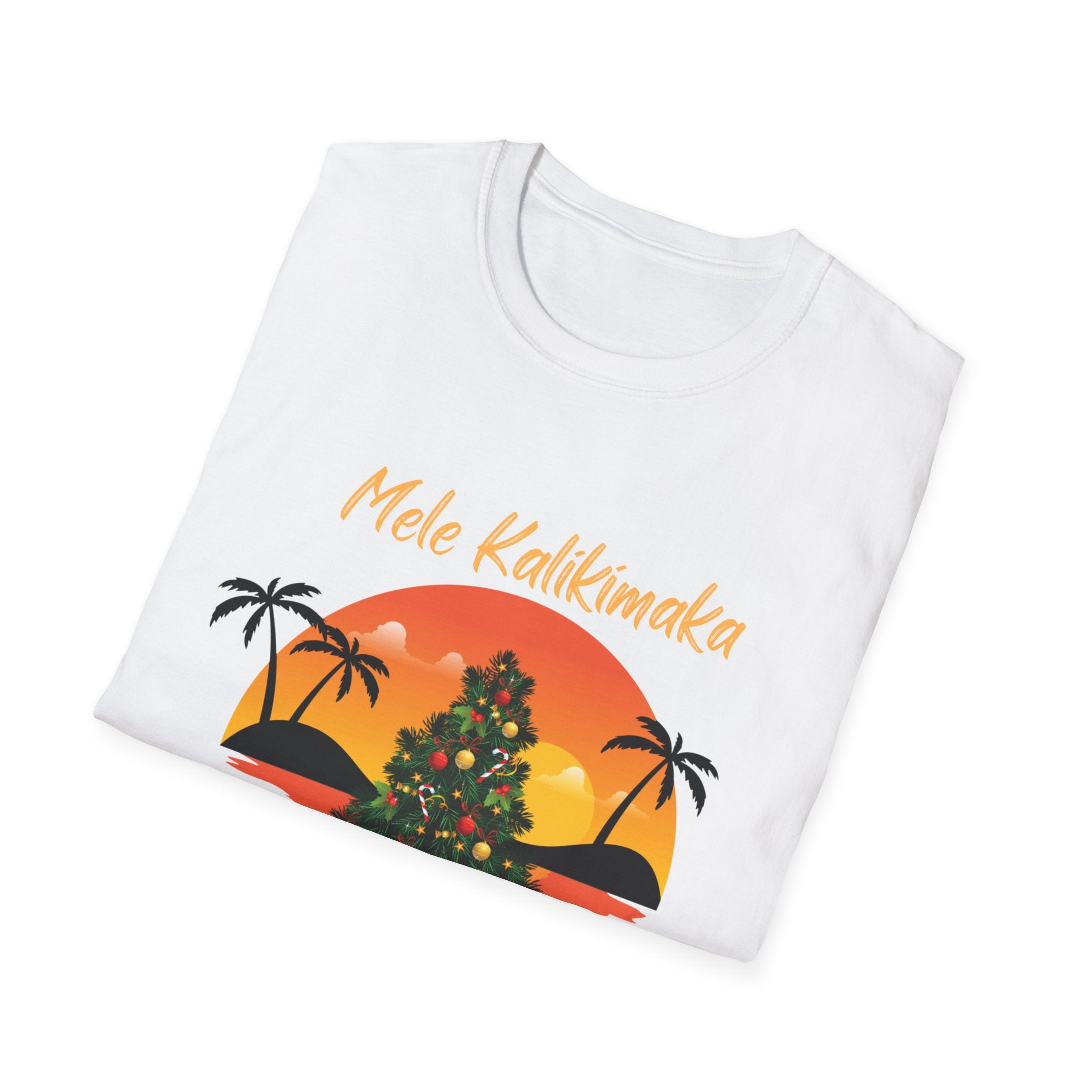 Mele Kalikimaka Christmas T-Shirt — Tropical Sunset Holiday Tee