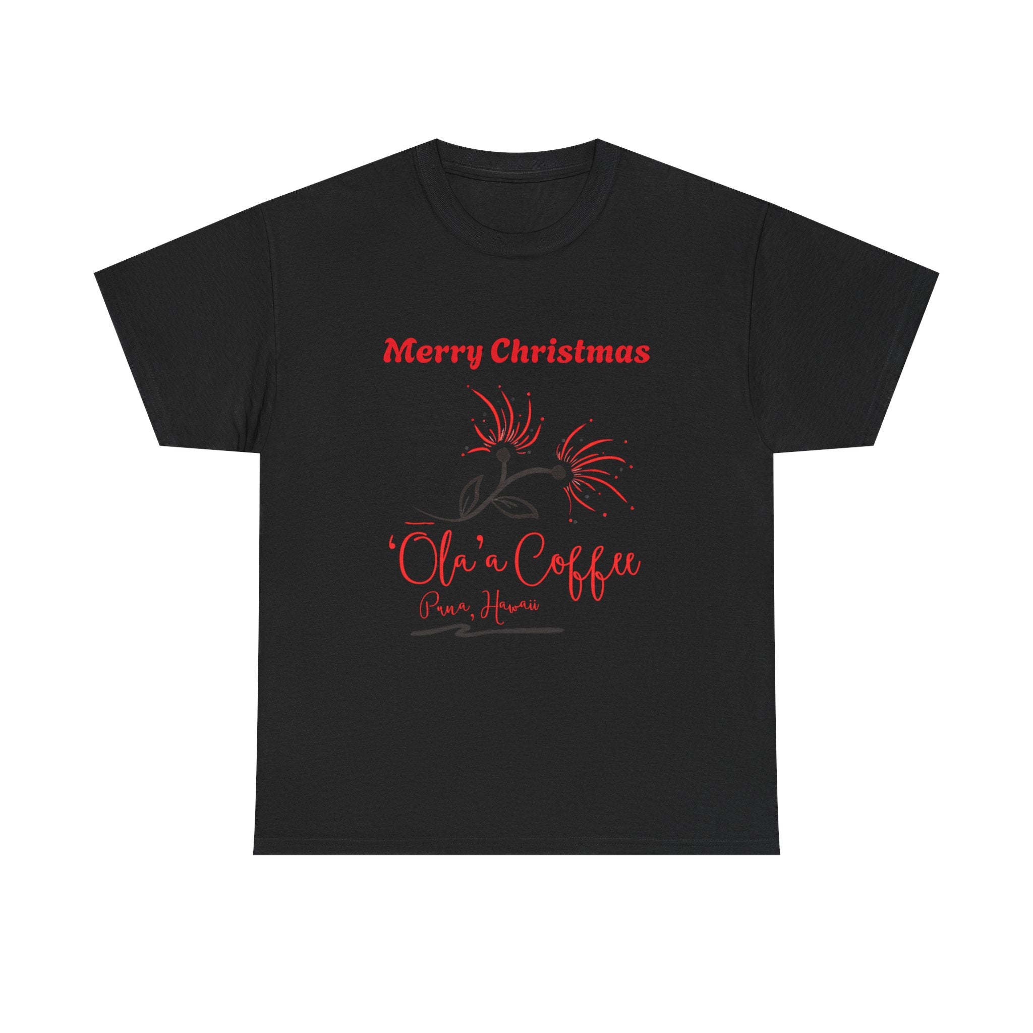 Christmas Coffee Tee - "Ola n' Coffee" Merry Christmas Holiday T-Shirt