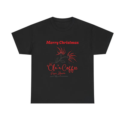 Christmas Coffee Tee - "Ola n' Coffee" Merry Christmas Holiday T-Shirt
