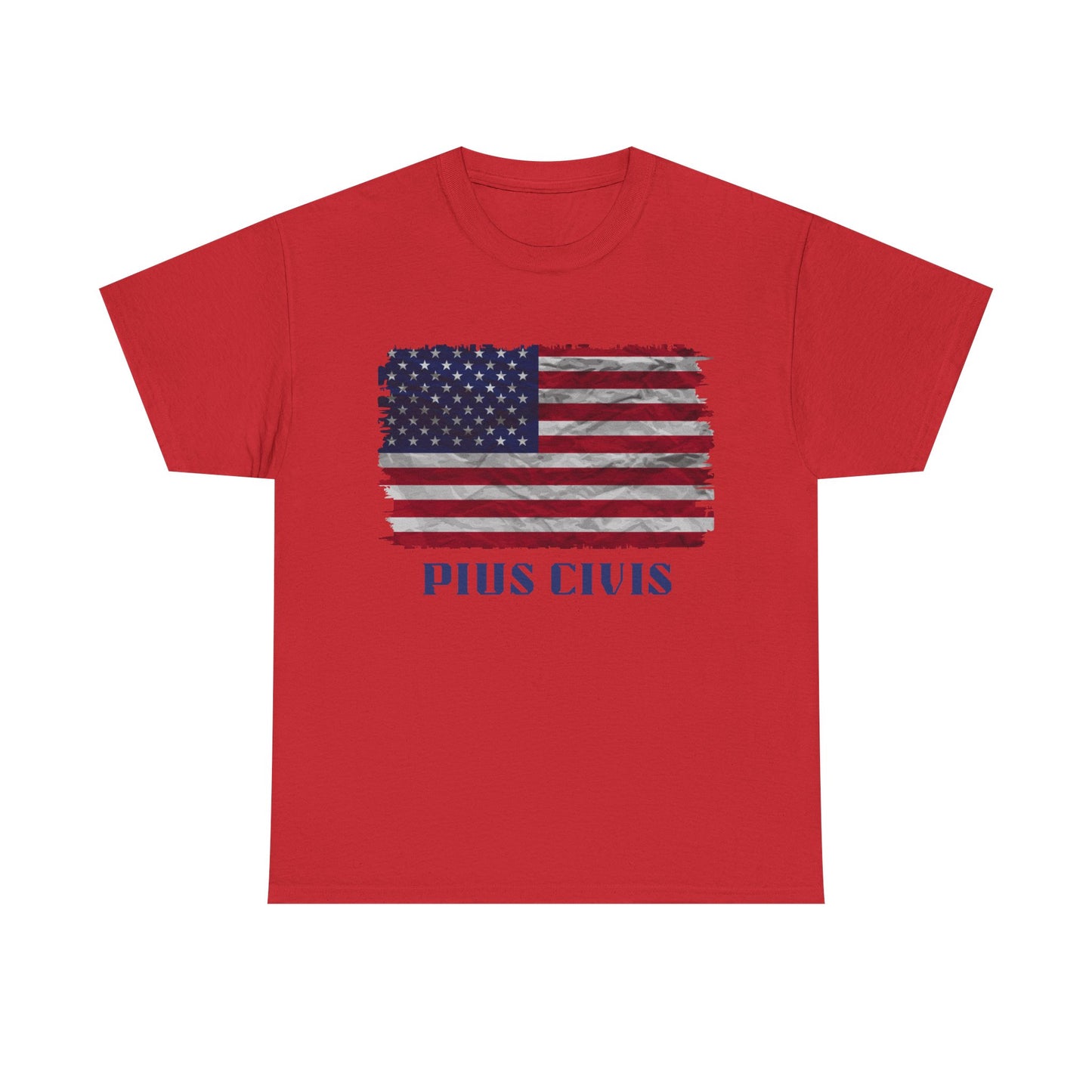 Pius Civis USA Flag - Unisex Heavy Cotton Tee