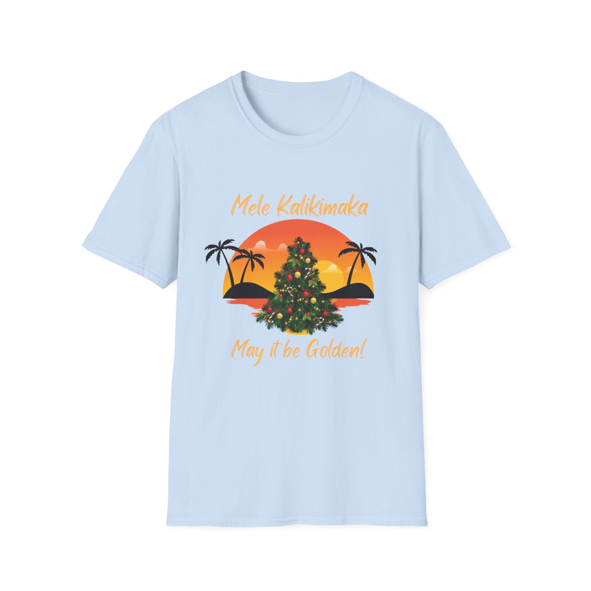 Mele Kalikimaka Christmas T-Shirt — Tropical Sunset Holiday Tee