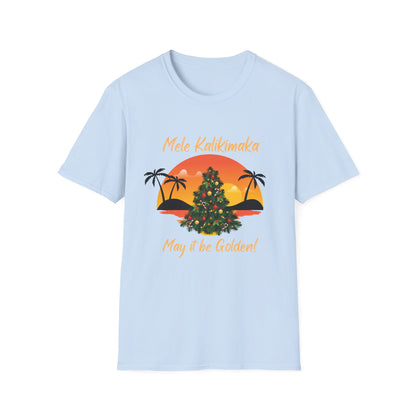 Mele Kalikimaka Christmas T-Shirt — Tropical Sunset Holiday Tee