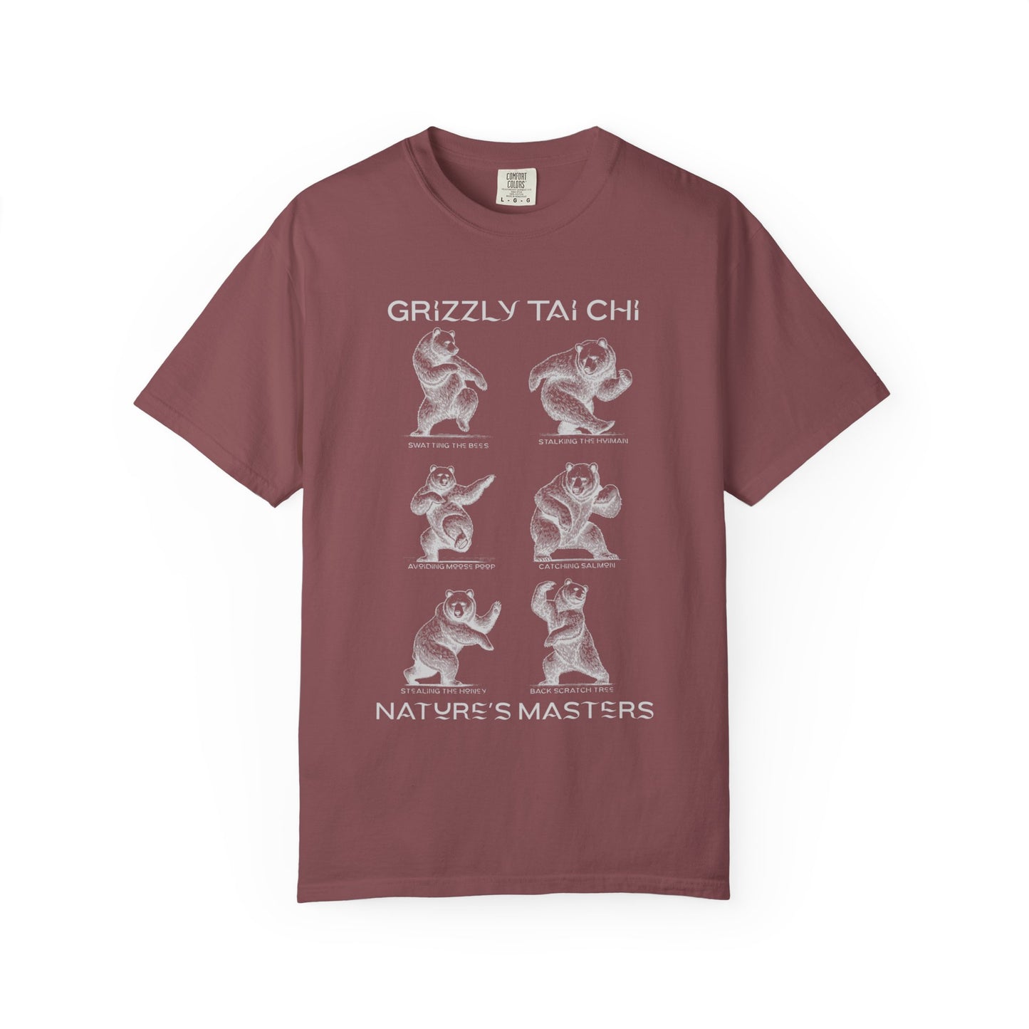 Grizzly Tai Chi Bear T-Shirt — "Nature's Masters" Graphic Tee