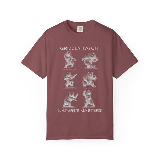 Grizzly Tai Chi Bear T-Shirt — "Nature's Masters" Graphic Tee