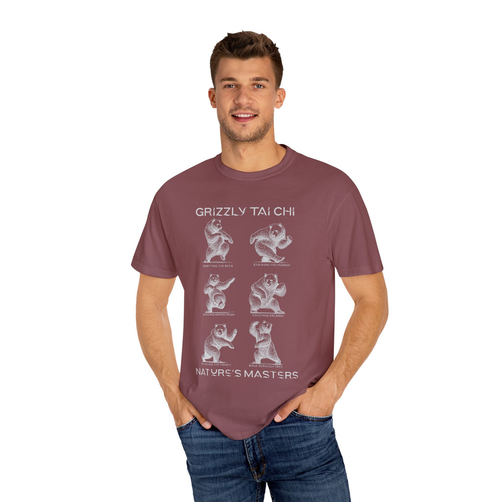 Grizzly Tai Chi Bear T-Shirt — "Nature's Masters" Graphic Tee