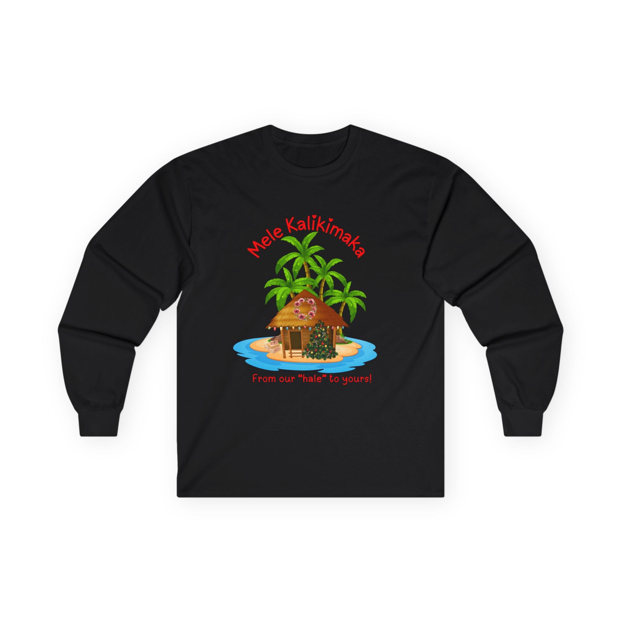 Mele Kalikimaka Tropical Holiday Long Sleeve Tee