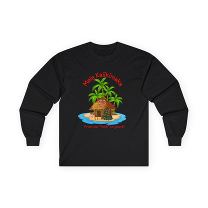 Mele Kalikimaka Tropical Holiday Long Sleeve Tee