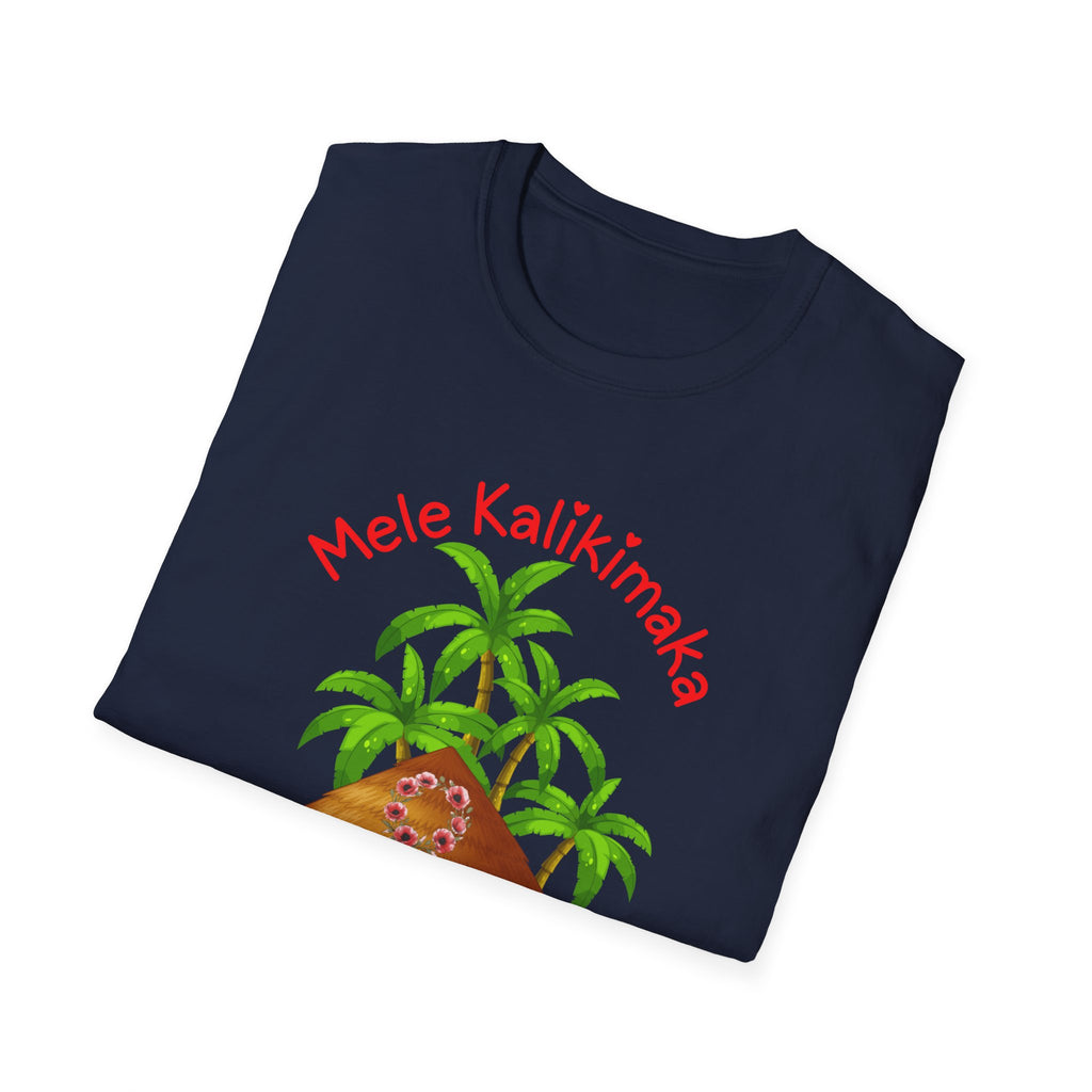 Mele Kalikimaka Island Christmas T-Shirt — Tropical Holiday Cabin Tee