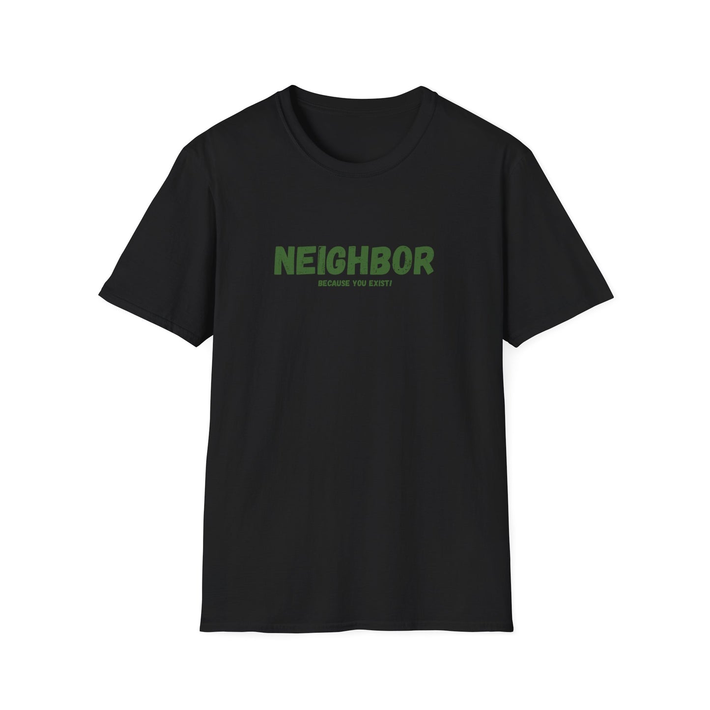 Neighbor Graphic T-Shirt — "Neighbor" Green Vintage Text Tee