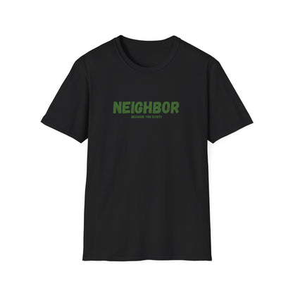Neighbor Graphic T-Shirt — "Neighbor" Green Vintage Text Tee