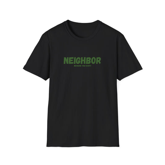 Neighbor Graphic T-Shirt — "Neighbor" Green Vintage Text Tee