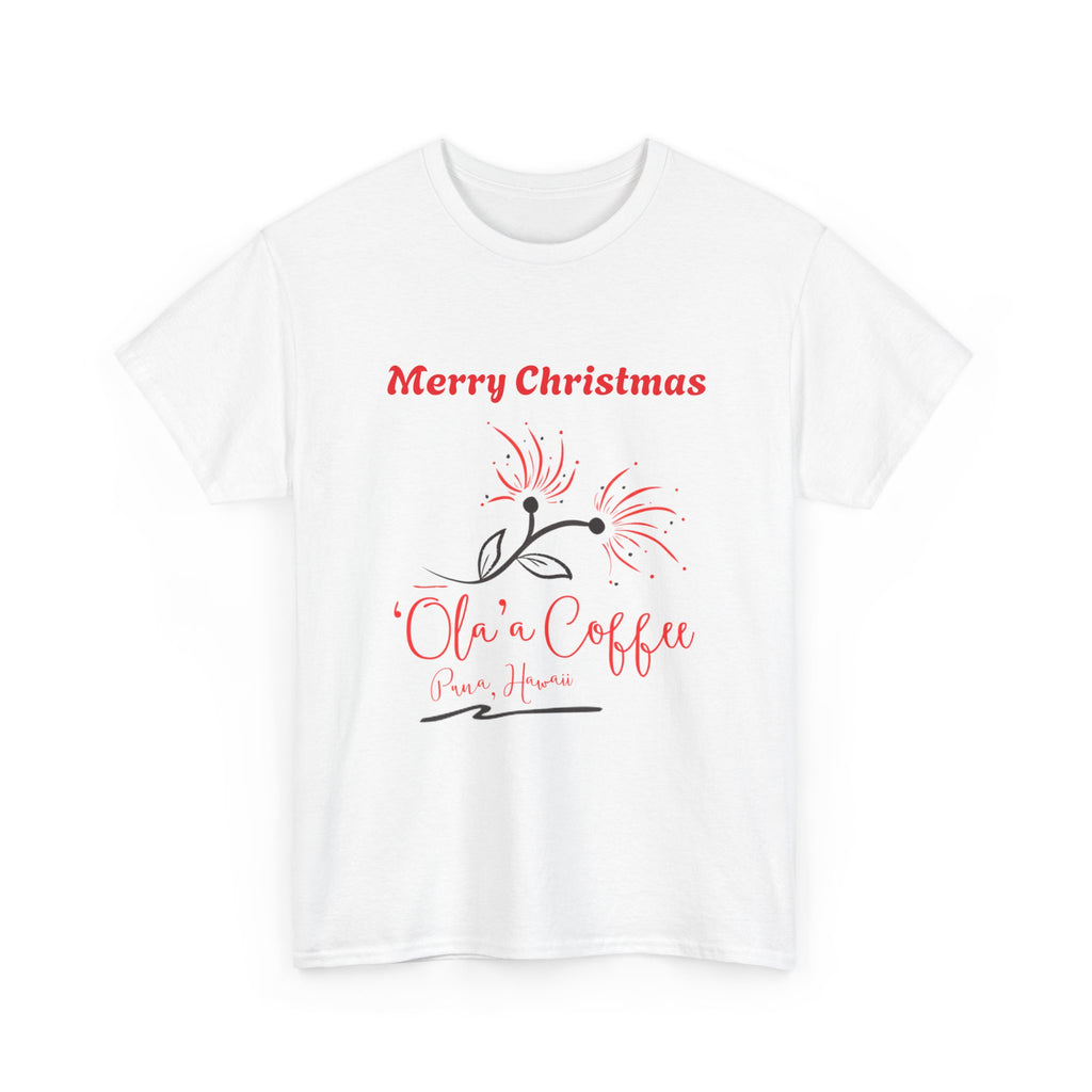 Christmas Coffee Tee - "Ola n' Coffee" Merry Christmas Holiday T-Shirt