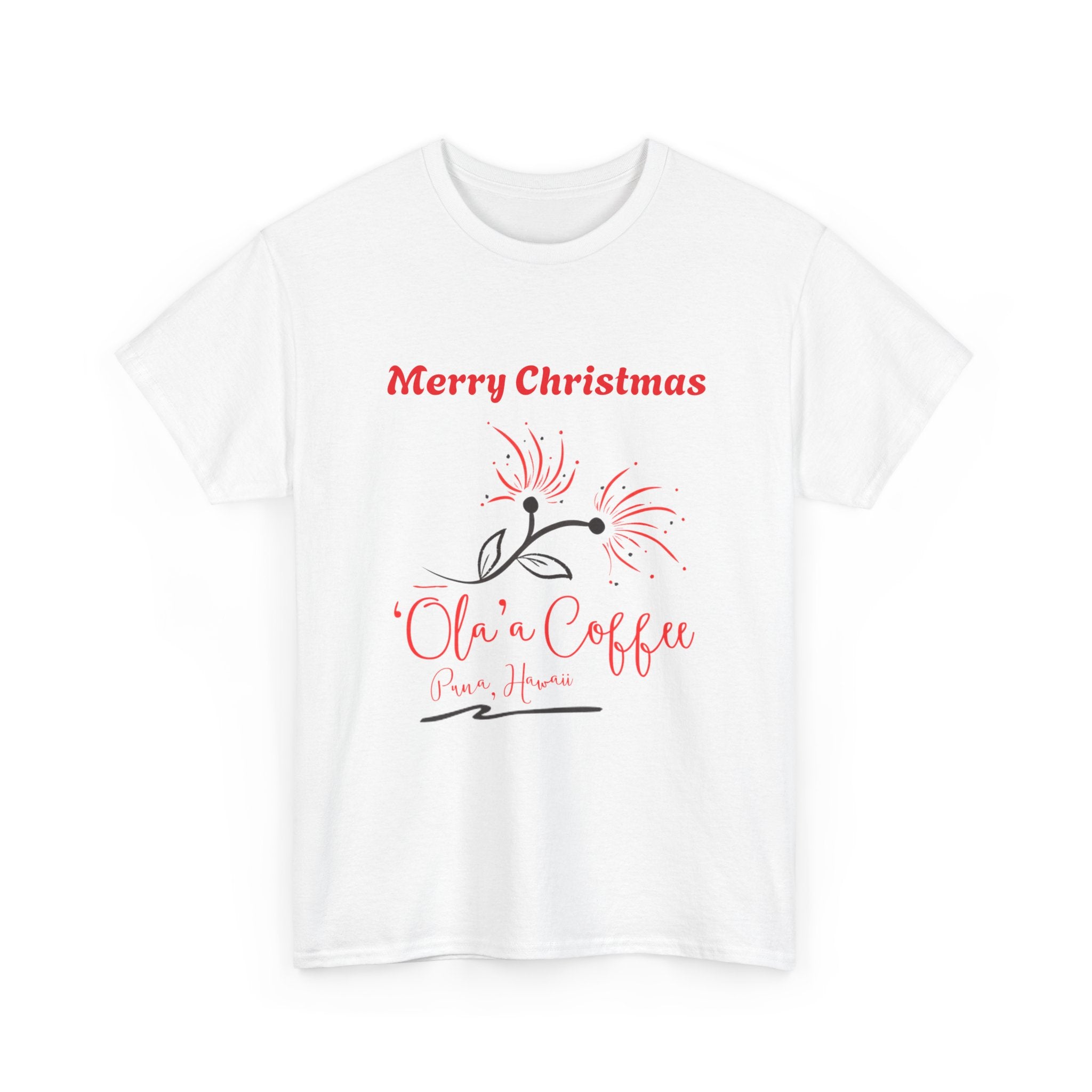 Christmas Coffee Tee - "Ola n' Coffee" Merry Christmas Holiday T-Shirt