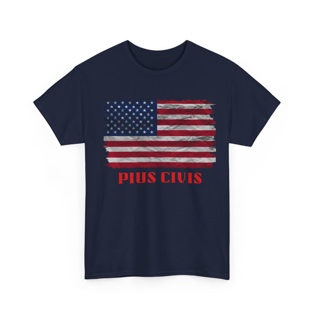 Pius Civis USA Flag - Unisex Heavy Cotton Tee