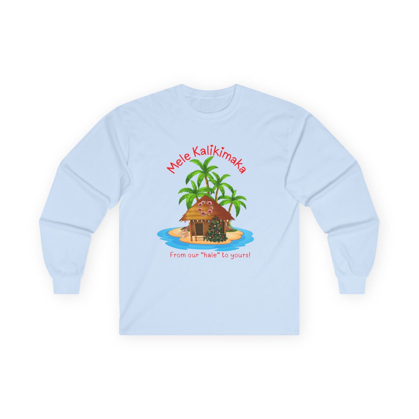 Mele Kalikimaka Tropical Holiday Long Sleeve Tee