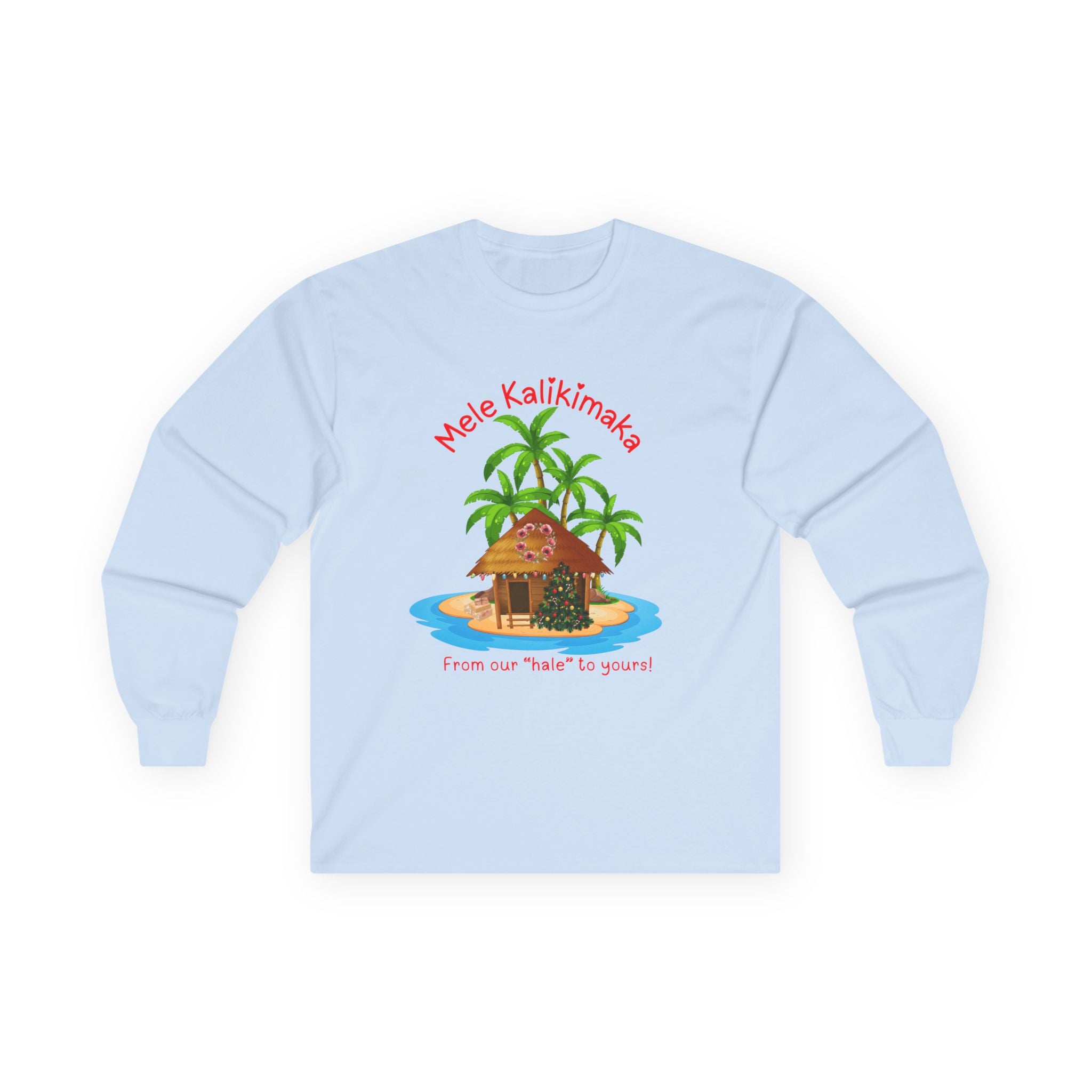 Mele Kalikimaka Tropical Holiday Long Sleeve Tee