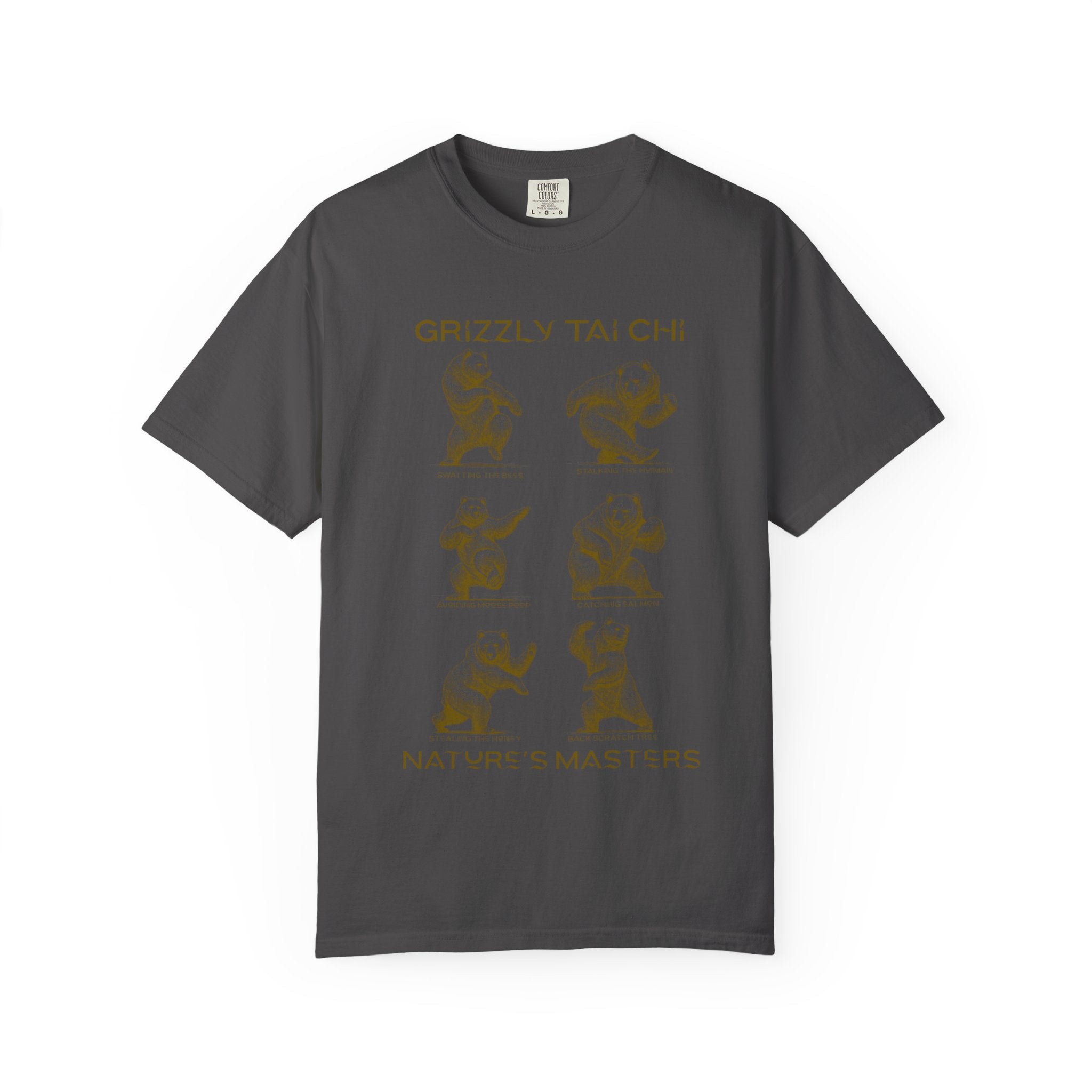 Grizzly Tai Chi Bear T-Shirt — "Nature's Masters" Graphic Tee
