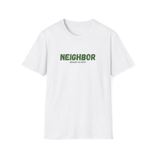 Neighbor Graphic T-Shirt — "Neighbor" Green Vintage Text Tee