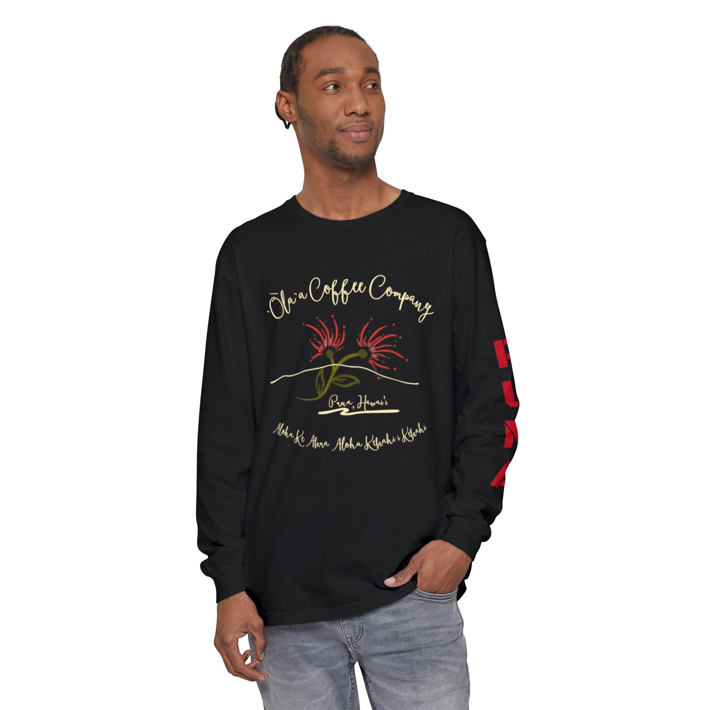 ‘Ola’a Long Sleeve Puna - Unisex Garment-dyed Long Sleeve T-Shirt