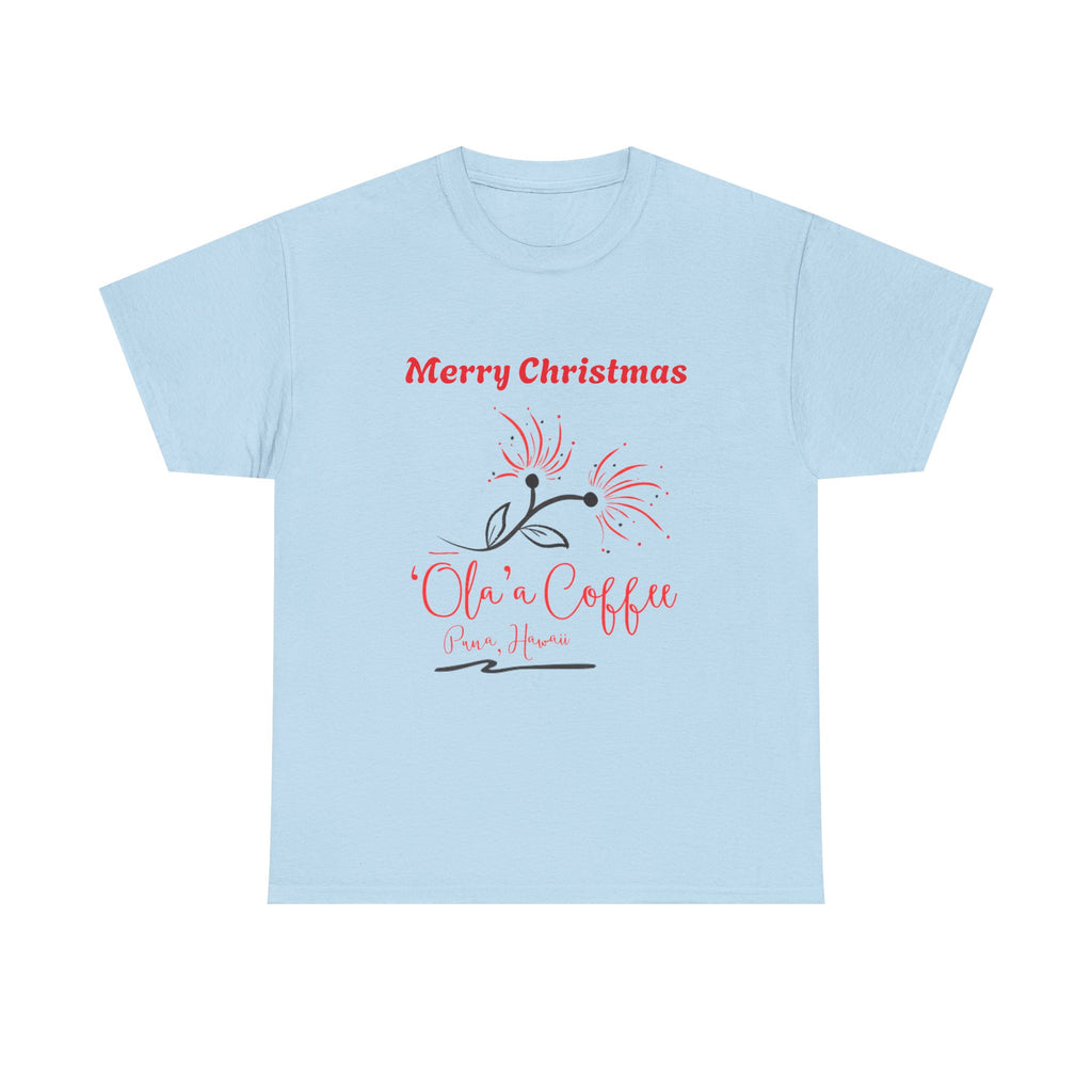 Christmas Coffee Tee - "Ola n' Coffee" Merry Christmas Holiday T-Shirt