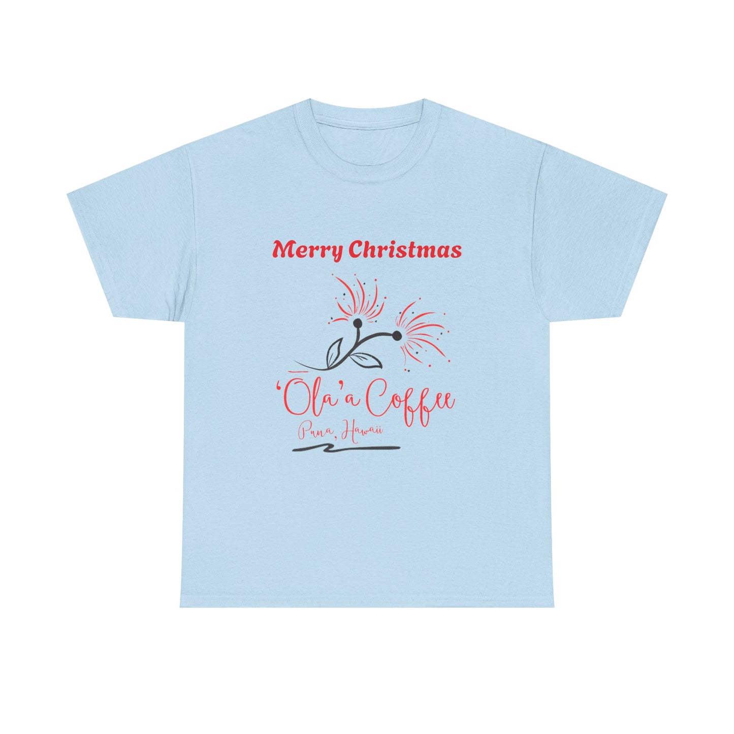 Christmas Coffee Tee - "Ola n' Coffee" Merry Christmas Holiday T-Shirt