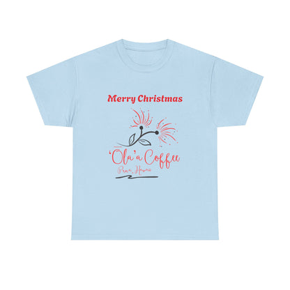 Christmas Coffee Tee - "Ola n' Coffee" Merry Christmas Holiday T-Shirt