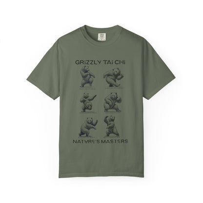 Grizzly Tai Chi Bear T-Shirt — "Nature's Masters" Graphic Tee